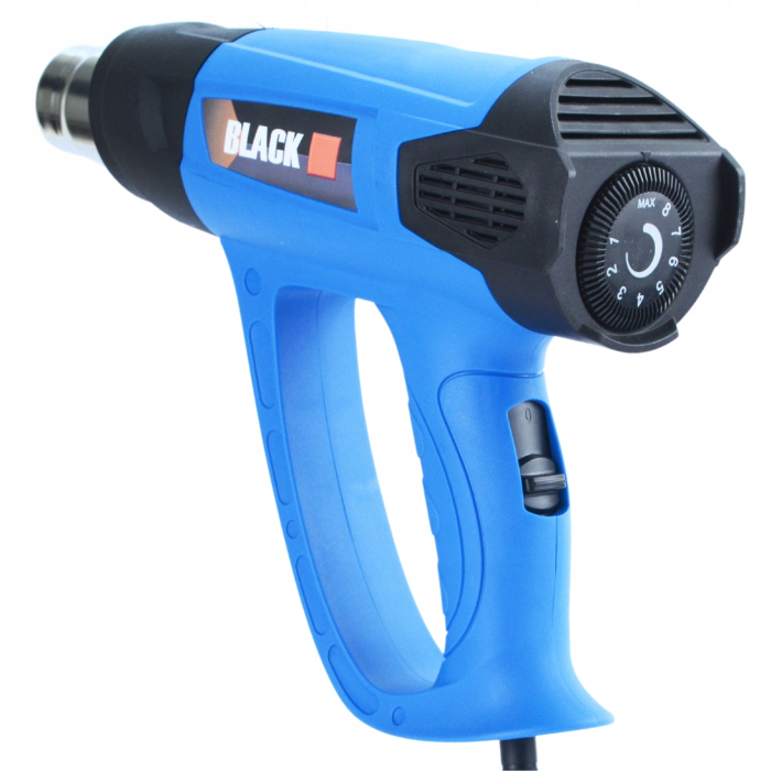 Pistol de Aer Cald Electric BLACK 2000W, Reglaj Fin Termostat 60-600°C, LCD/Reglaj Electronic, 2 Trepte de Debit (250/500 L/min), Include 4 Duze Profesionale, Cod Producator 12440 [7]