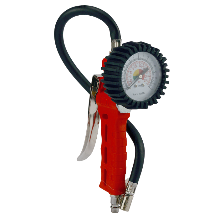 Pistol de umflat anvelope cu manomentru 16BAR, 220PSI, racord universal 1/4'' [2]