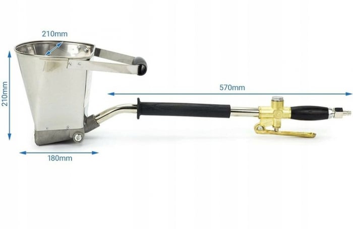 Pistol pneumatic  de tencuit profesional 4 duze metalice cu filet SN0309 [6]