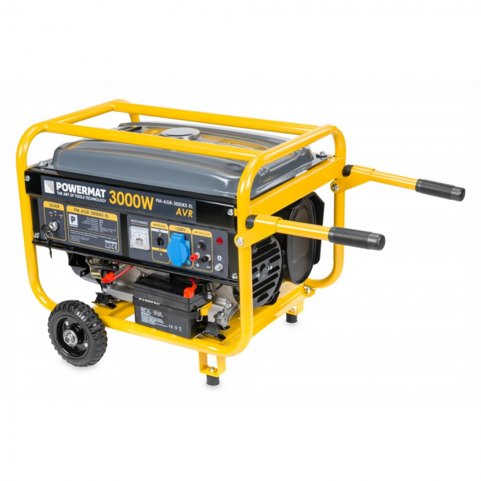 Generator de curent cu  ROȚI + pornire electrica  PM-AGR-3000KE-EL [13]
