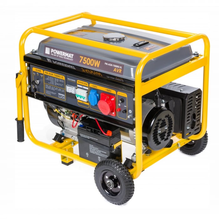 Generator electric 7500 KW PM-AGR-7500KE cu  ROȚI + pornire electrica [8]