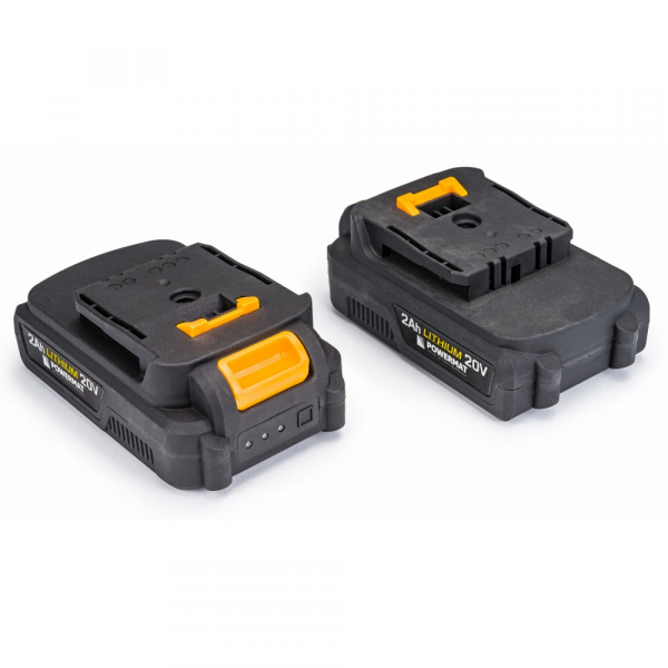 Bormasina cu 2  acumulatori Li-Ion 2Ah / 20V - 37Nm cu functie burghiu cu impact PM-WA-20V-2AT 2Ah [10]