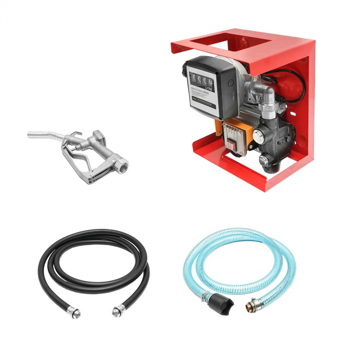 Pompa transfer motorina 220V,40l/minut cu contor furtun si pistol de alimentare [8]