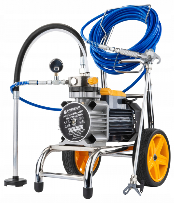 Pompa zugravit vopsit airless electrica cu piston 1500W  225 bar  furtun 15 m GRATUIT   Extensie pistol  50cm [5]