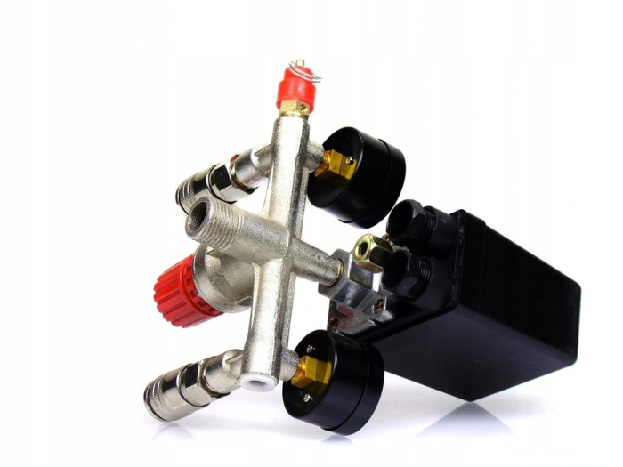Presostat 220V cu 2 manometre [6]