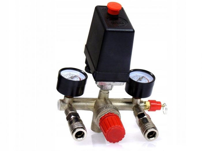 Presostat 220V cu 2 manometre [5]