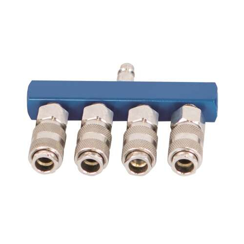 Ramificator de aer cu 4 iesiri, 1/4 cuplaj rapid cu sursa distribuitoare [2]