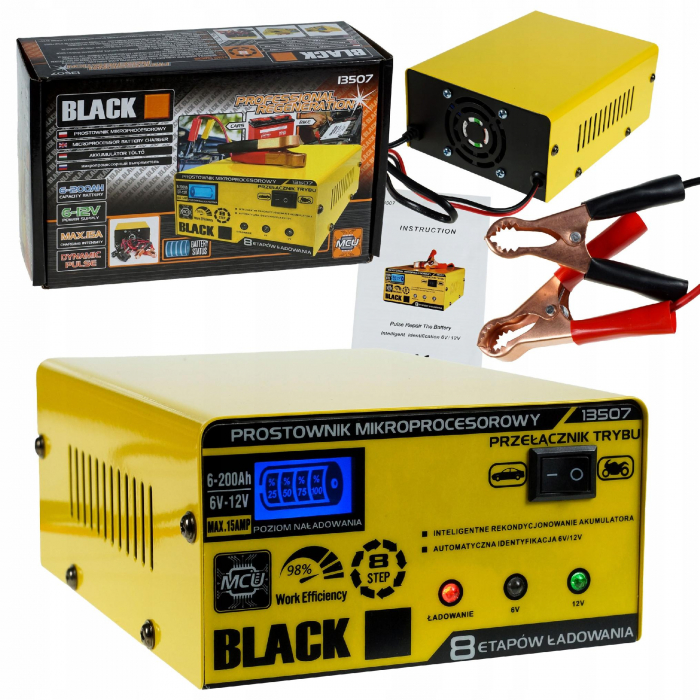 Redresor auto 6 12V cu microprocesor automat si carcasa metalica [4]