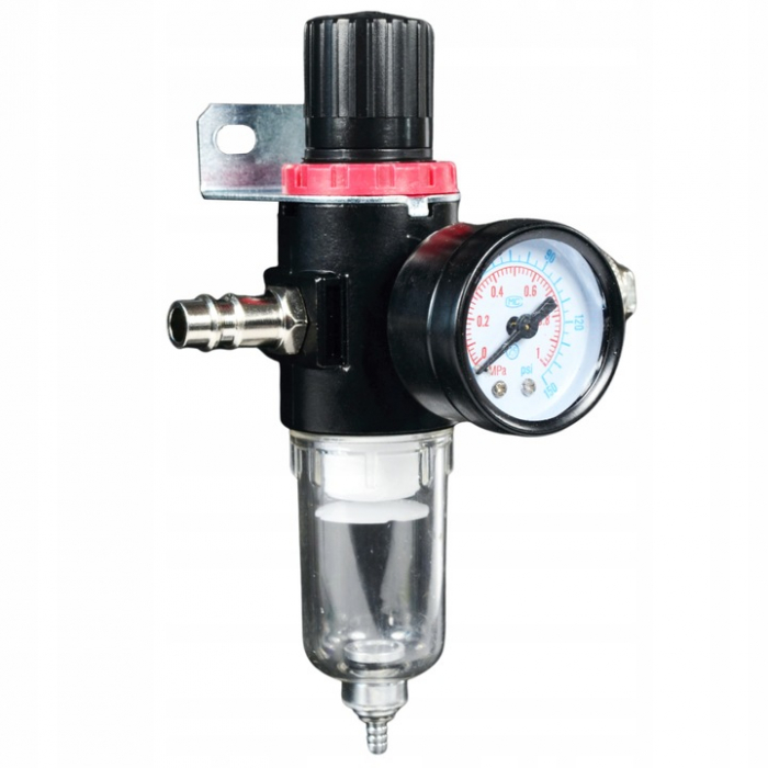 Reductor de presiune filtru de aer separator umiditate pentru compresor cu 2 cuple rapide 1/4" [11]
