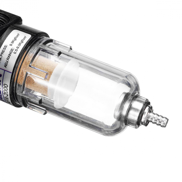 Reductor de presiune filtru de aer separator umiditate pentru compresor cu 2 cuple rapide 1/4" [12]