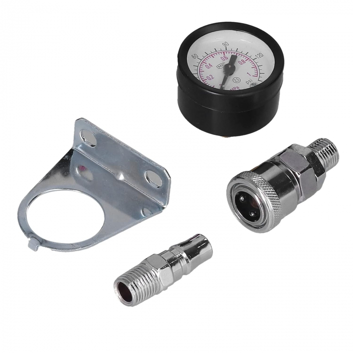 Reductor de presiune filtru de aer separator umiditate pentru compresor cu 2 cuple rapide 1/4" [8]