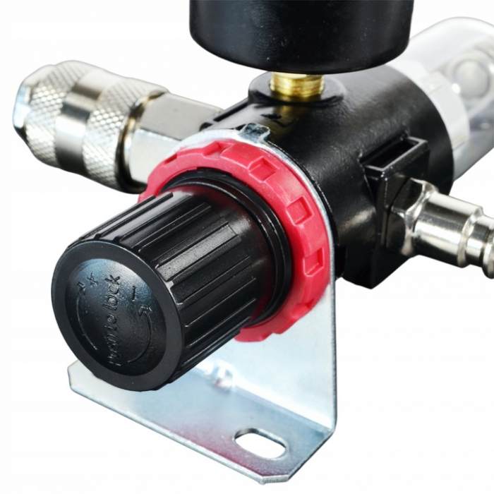 Reductor de presiune filtru de aer separator umiditate pentru compresor cu 2 cuple rapide 1/4" [7]