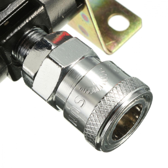 Reductor de presiune filtru de aer separator umiditate pentru compresor cu 2 cuple rapide 1/4" [4]