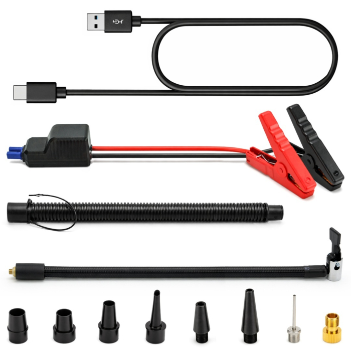 Robot de Pornire 4-în-1: Jump Starter 6000A + Compresor Digital + Powerbank + Lanternă LED  SN6014 [3]