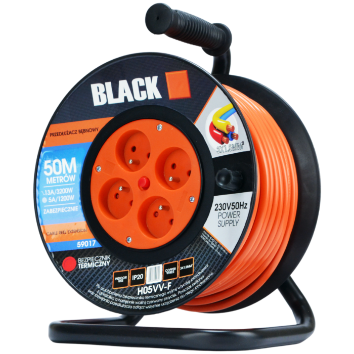 Rola cablu tambur cu prelungitor 50m, 3x1.5mm H05VV-F [4]