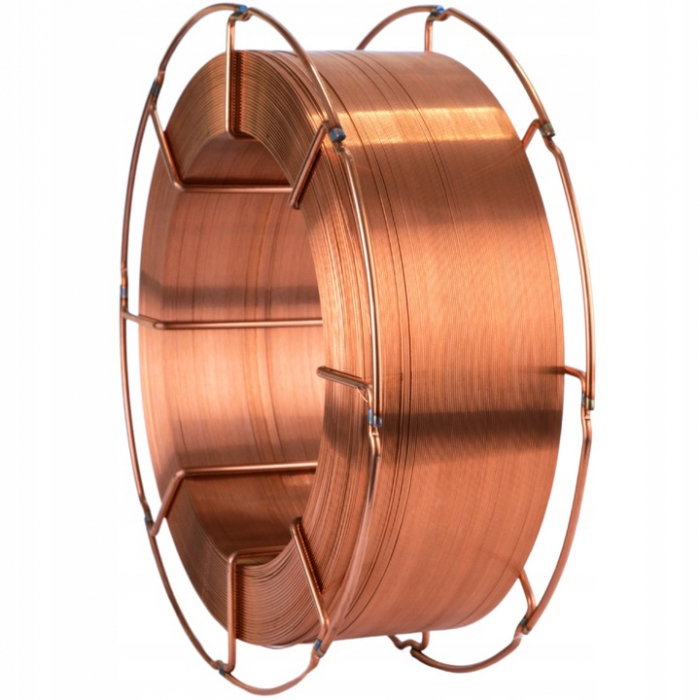 Sarma de sudura 0.8MM 15KG  randament ridicat de sudare prin metoda MIG/MAG  standardele AWS A5.18-ER70S-6 și DIN 8559 SG2 [4]
