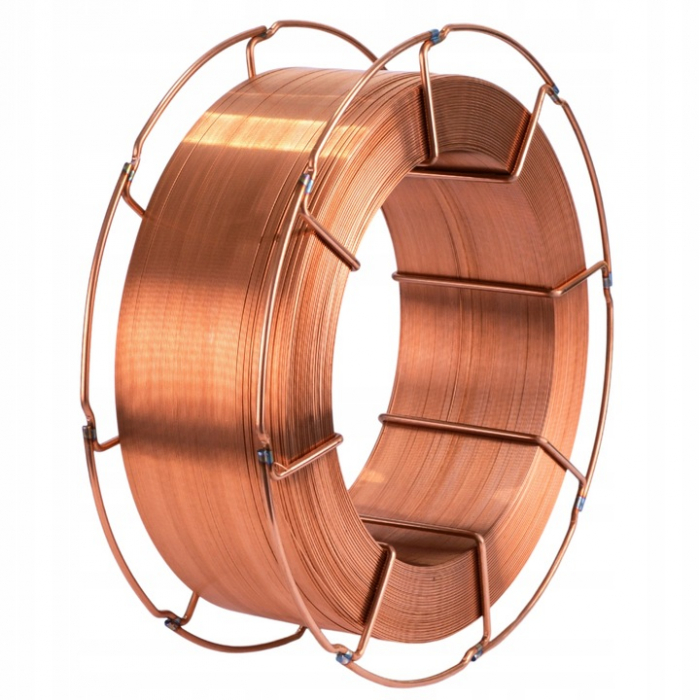 Sarma de sudura 0.8MM 15KG  randament ridicat de sudare prin metoda MIG/MAG  standardele AWS A5.18-ER70S-6 și DIN 8559 SG2 [6]