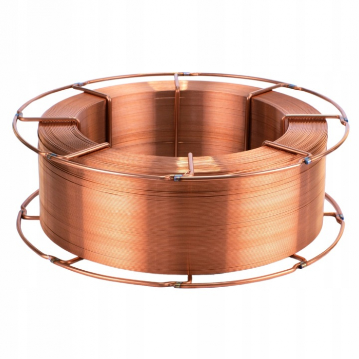 Sarma de sudura 0.8MM 15KG  randament ridicat de sudare prin metoda MIG/MAG  standardele AWS A5.18-ER70S-6 și DIN 8559 SG2 [5]