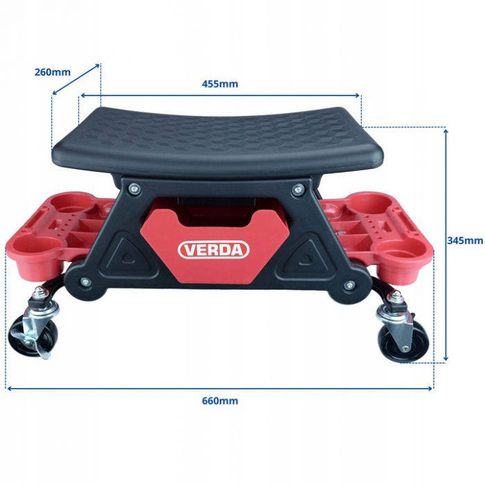 Scaun de atelier,pivotant, rotativ  360° cu raft 135kg SN6714 [2]
