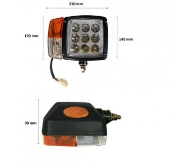 Set 2 faruri cu led stanga dreapta pentru utilaje dezapezire agricole tractoare buldo 12 V [4]
