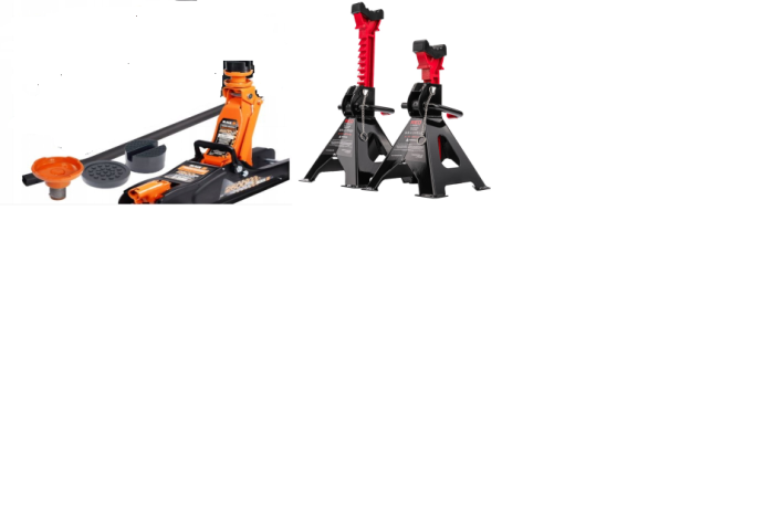 Set Cric hidraulic de 2,5 tone + doua suporturi cu o capacitate de ridicare de 3T [17]