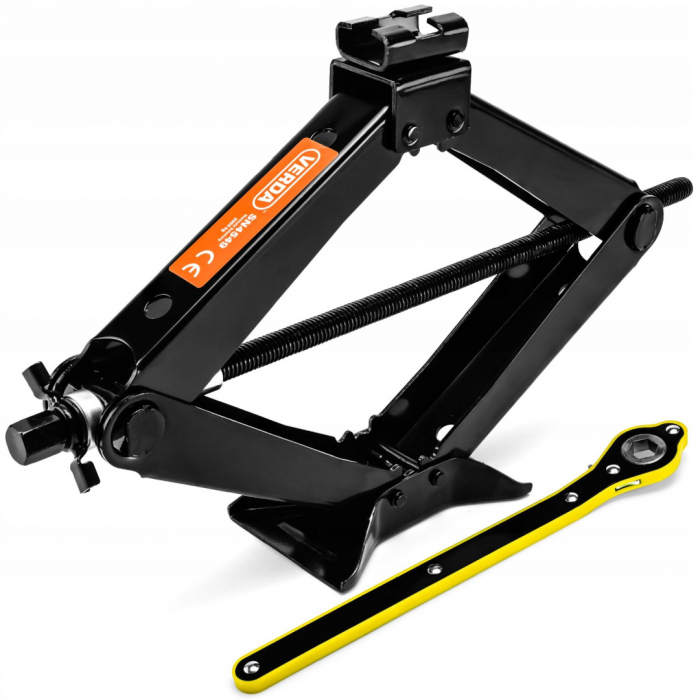 Set cric trapezoidal  2 tone un clichet o husa si o cheie telescopica pentru roti SN4550 [11]