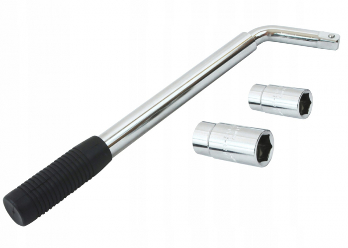Set cric trapezoidal  2 tone un clichet o husa si o cheie telescopica pentru roti SN4550 [9]