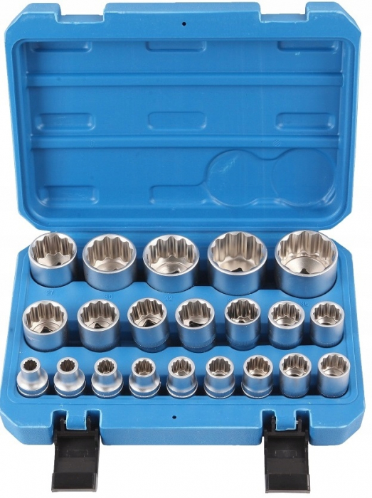 Set de  21 tubulare cu 12 laturi de la 8 la 36  de impact cutie depozitare transport SN1840 [4]