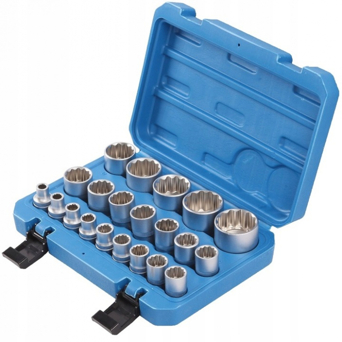 Set de  21 tubulare cu 12 laturi de la 8 la 36  de impact cutie depozitare transport SN1840 [1]