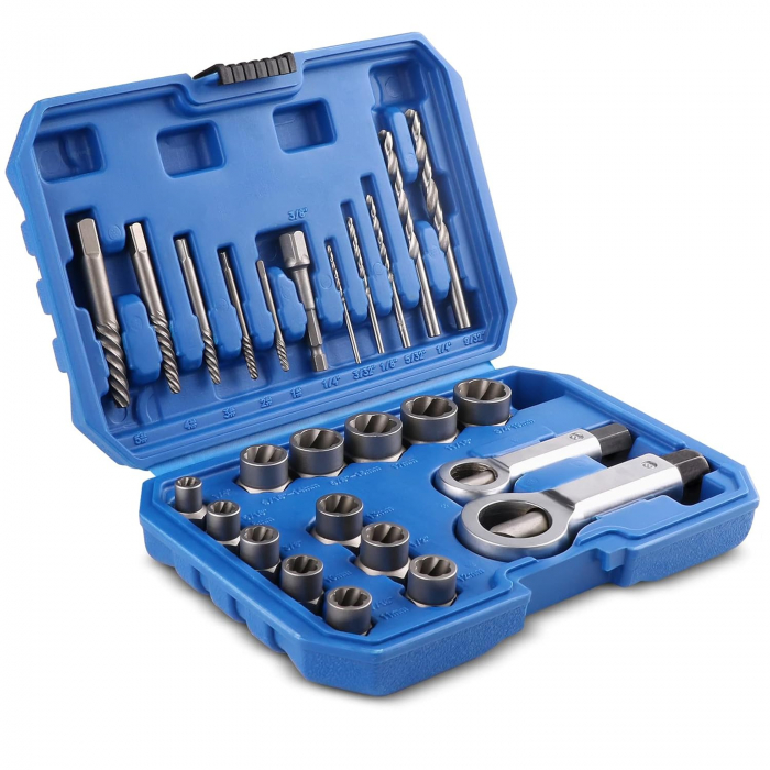 Set de 26 piese extractoare universale pentru suruburi si piulite rupte [1]
