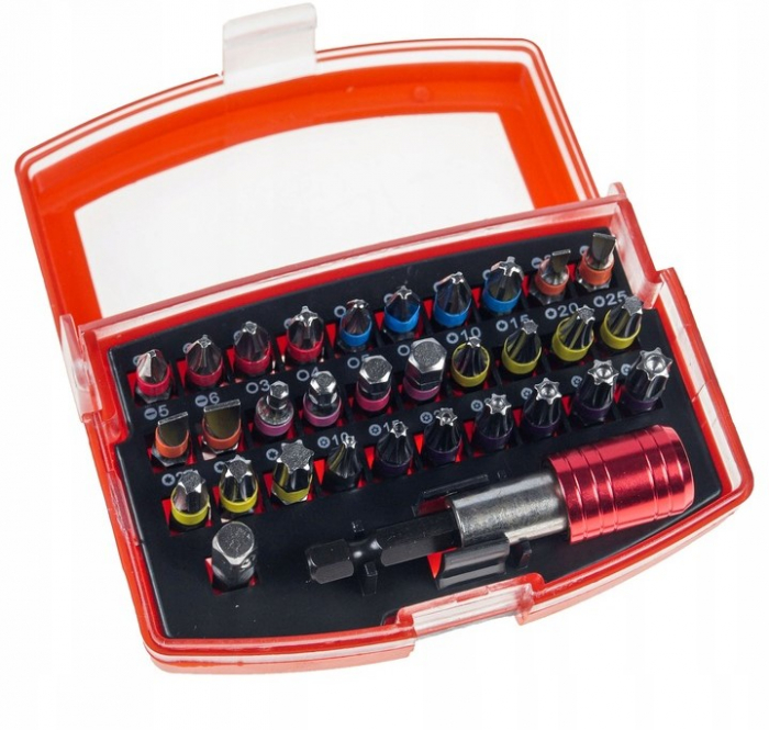 Set de 32 biti hexagoane si torx cu adaptor de surubelnita [2]