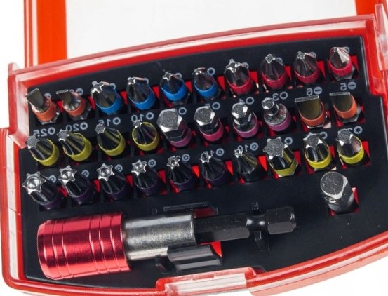 Set de 32 biti hexagoane si torx cu adaptor de surubelnita [4]