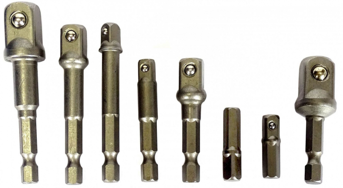 Set de 8 adaptoare bormasina pentru chei tubulare 1/4 ", 3/8", 1/2 " [3]