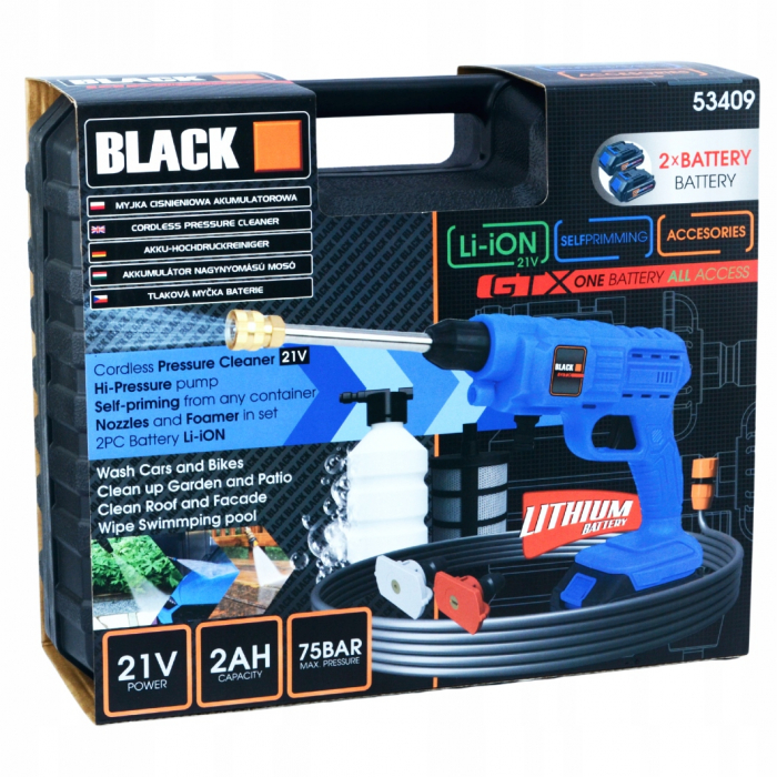 Set de spalat sub presiune 75Bar cu 2 acumulatori de 2AH 21V [9]