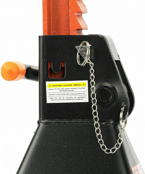 Set doi suporti cu o capacitate de 6 tone cu stift de blocare si cauciuc de protectie  385 - 600 mm   SN2462 [6]