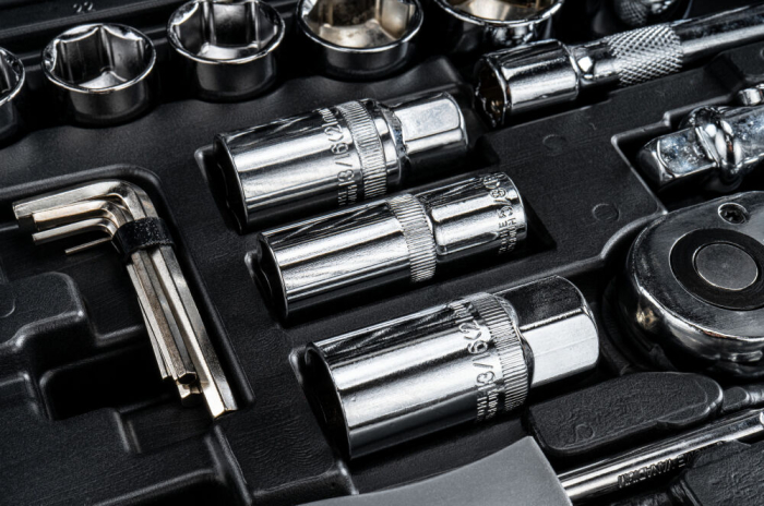 Set Profesional de Chei Tubulare si Combinate Powermat , 216 Piese, Otel CrV, Clichete 1/2, 3/8 si 1/4, Valiza cu Inchizatori Metalice [11]