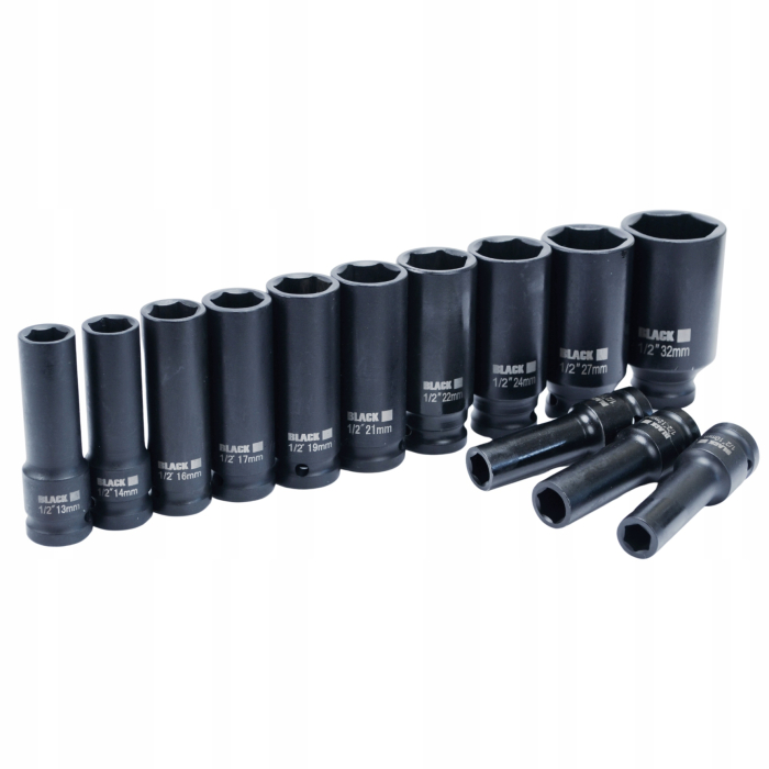 Set Tubulare de Impact Black 1/2", Hexagonale, 10-32mm, 13 Piese, cu Valiza [3]