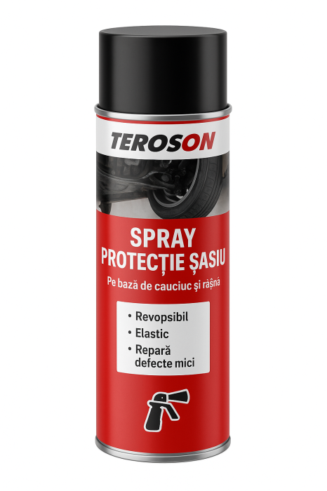 Spray Anticoroziv Teroson pentru Șasiu – Retuș Defecte, Revopsibil  Durabil Compatibil PVC negru 650 ml [2]