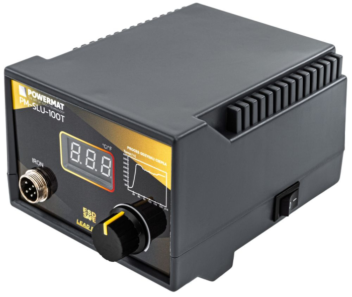 Stație de lipit Powermat 100W, control digital temperatură 200–480°C, afișaj LED, protecție ESD [6]