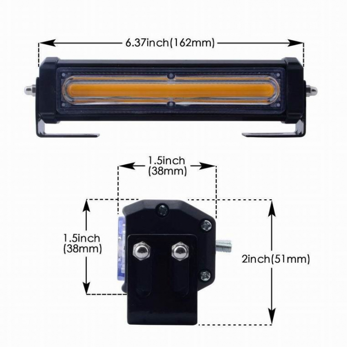 Stroboscoape ultra luminoase COB LED de înaltă putere profesionale cu telecomnda 2 bucati/set [4]