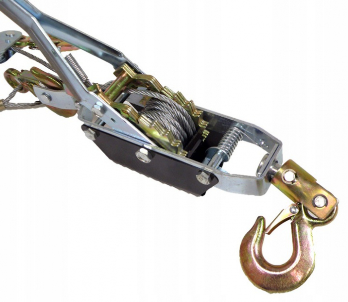 Troliu 4 tone sarcina, cu doua carlige cablu de 6 mm, lungime 2,5 metri [6]