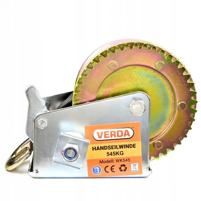 Troliu manual cu banda textila manivelă si curea 545kg WK545 [4]