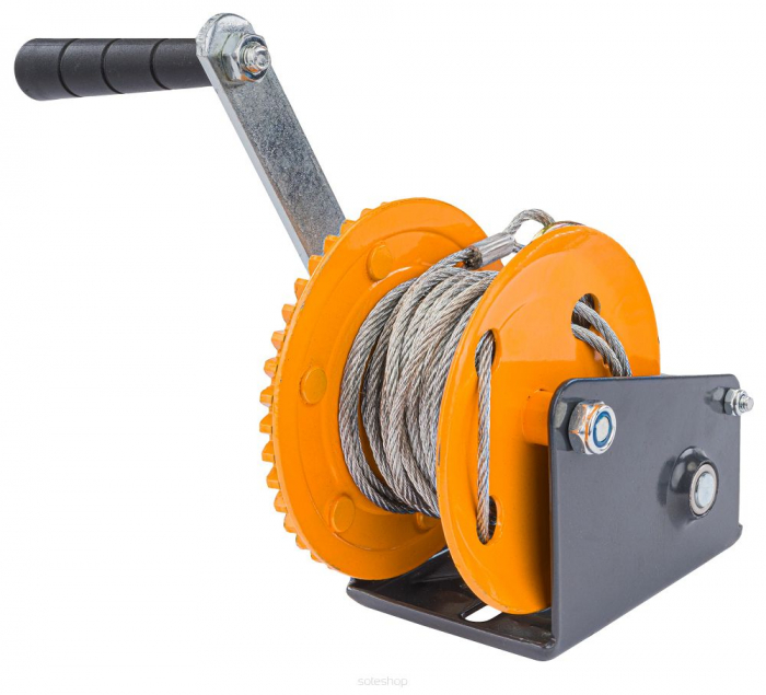 Troliu manual cu cablu de 10 metri si 545kg forta [2]