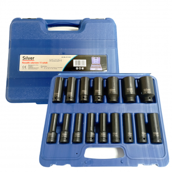 Trusa 16 chei tubulare lungi de impact 10-32MM 1/2" [3]