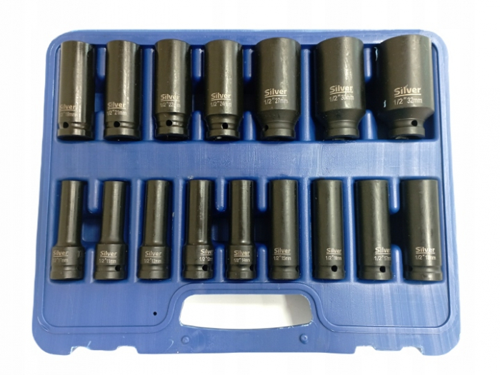 Trusa 16 chei tubulare lungi de impact 10-32MM 1/2" [4]