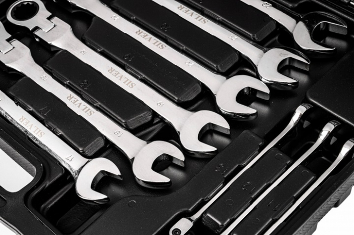 Trusa chei combinate  fixa inelara cu clichet 6-32mm [2]