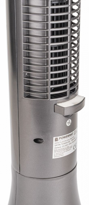 Ventilator coloana  98CM 80W 3 viteze + telecomanda argintiu/gri miscare oscilanta [7]