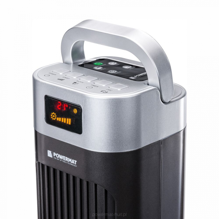 Ventilator vertical oscilant cu telecomandă silențios   3 tipuri de viteze  argintiu/gri [4]