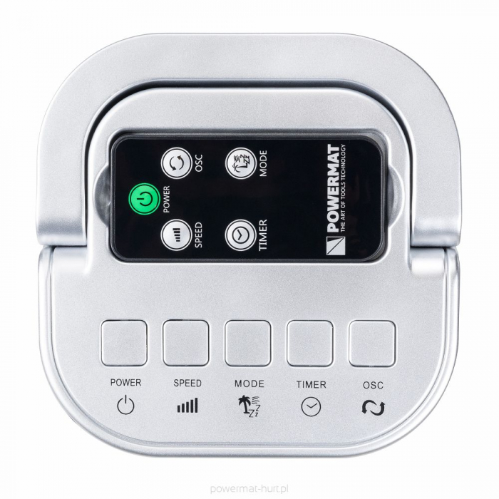 Ventilator vertical oscilant cu telecomandă silențios   3 tipuri de viteze  argintiu/gri [6]