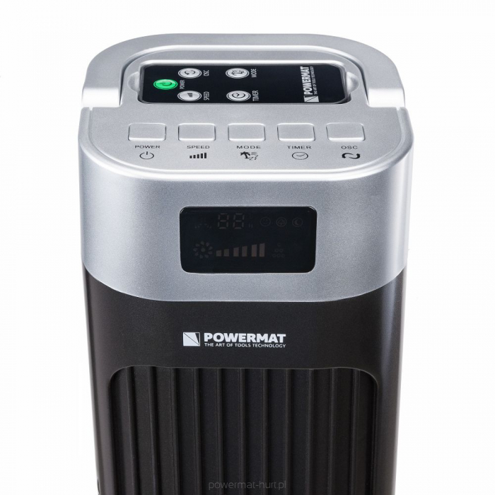 Ventilator vertical oscilant cu telecomandă silențios   3 tipuri de viteze  argintiu/gri [3]